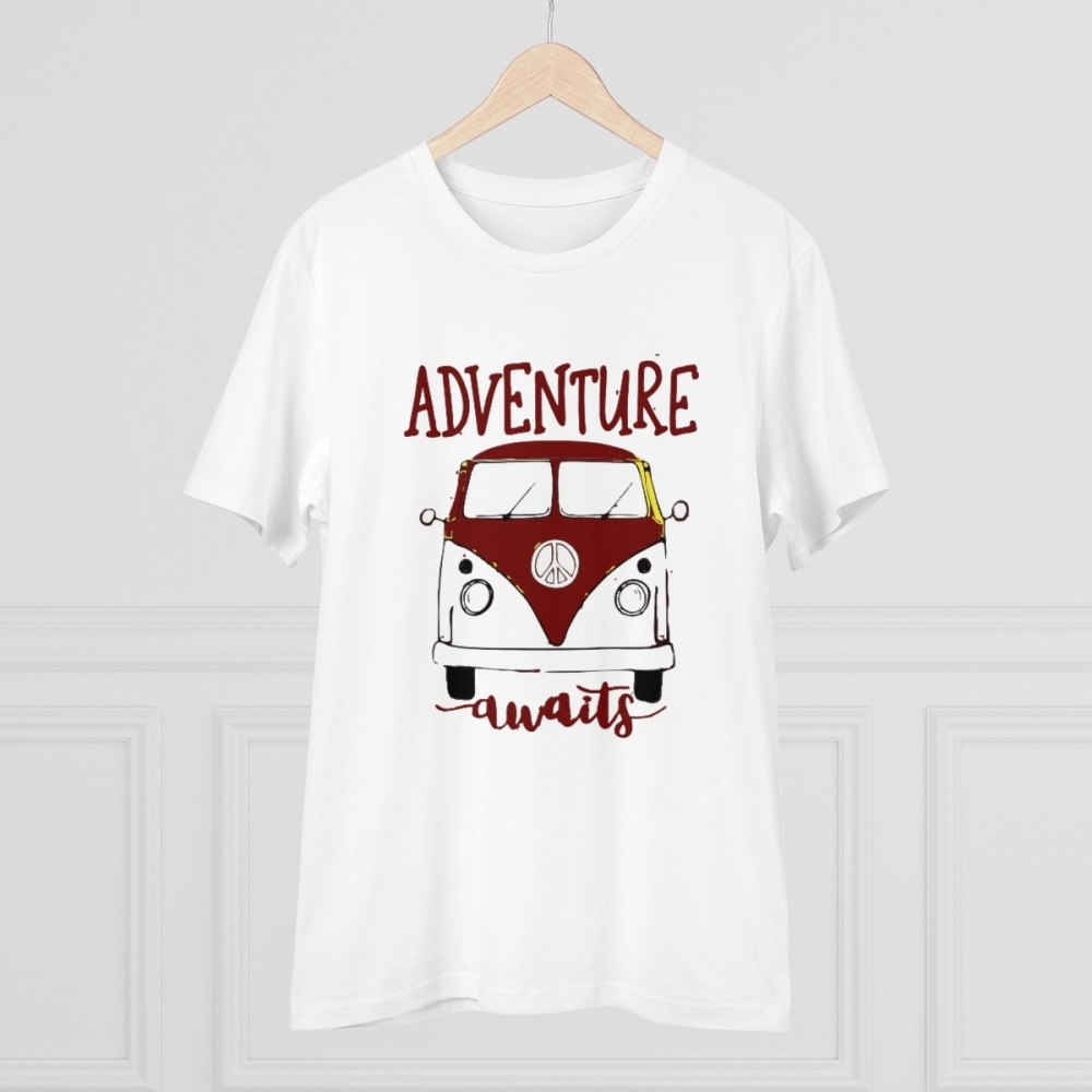 Men's PC Cotton Explore The Unseen Printed T Shirt (Color: White, Thread Count: 180GSM) - Image 5