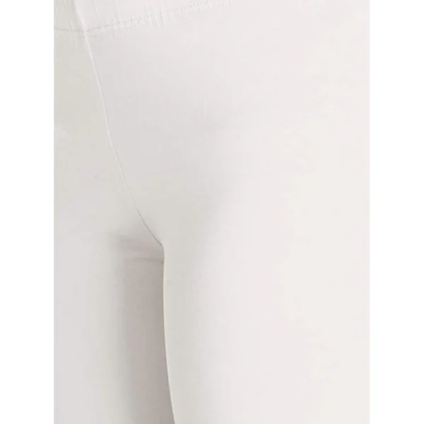 Generic Women's Cotton Stretchable Skin Fit Ankle Length Leggings (White) - Image 2