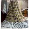 Generic Women's Satin Patta Printed Saree With Unstitched Blouse (Grey)