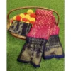 Generic Women's Viscose Rayon Printed Saree With Unstitched Blouse (Pink)