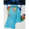 Generic Women's Viscose Rayon Printed Saree With Unstitched Blouse (Sky Blue)