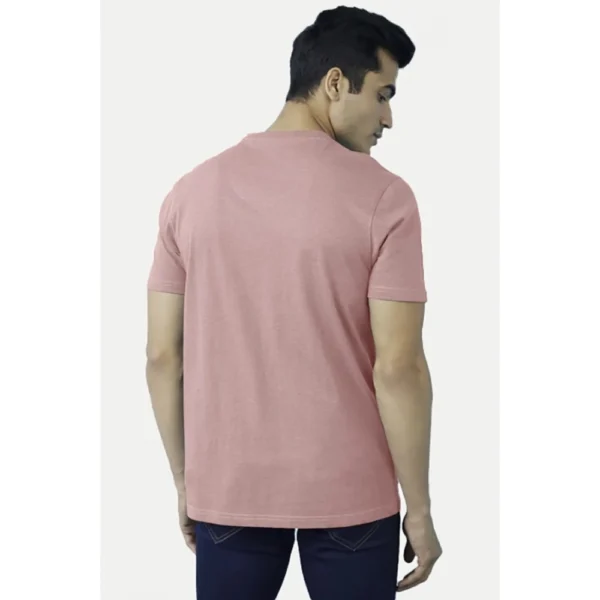 Men's?Casual Half sleeve Digital Printed Cotton Crew Neck T-shirt (Coral) - Image 2