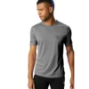 Men's?Casual Half sleeve Solid?Polyester Crew Neck T-shirt (Grey)