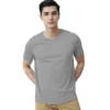Men's?Casual Half sleeve Solid?Cotton V Neck T-shirt (Grey Melange)