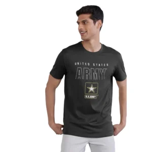 Men's?Casual Half sleeve Printed Cotton Crew Neck T-shirt (Black)
