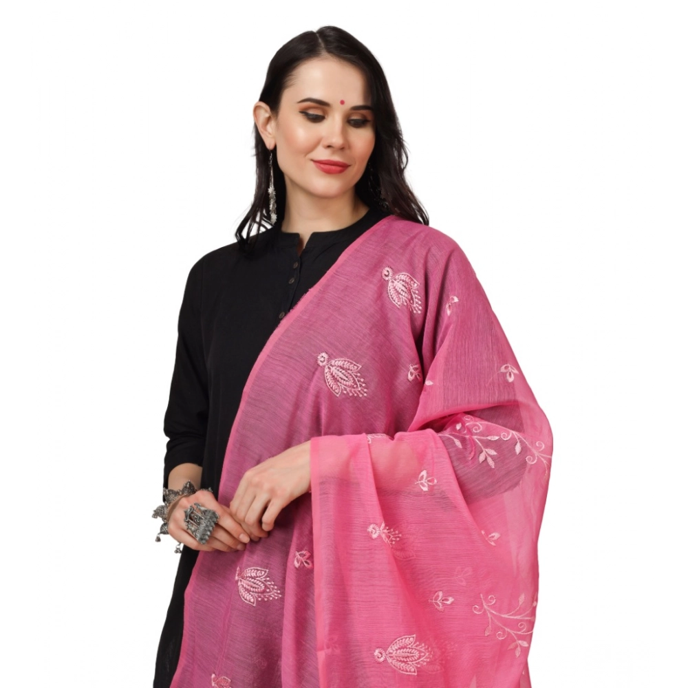 Women's Cotton Embroidered Dupatta (Pink, Length:?2.25 to 2.50 Mtr) - Image 4