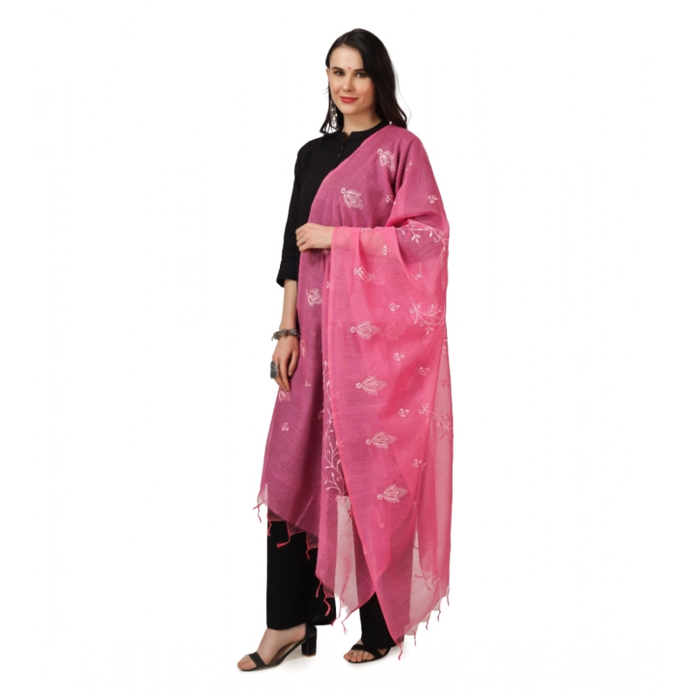 Women's Cotton Embroidered Dupatta (Pink, Length:?2.25 to 2.50 Mtr) - Image 5