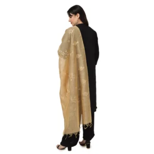 Alternative view of Generic Women's Cotton Embroidered Dupatta (Gold, Length: 2.25 to 2.50 Mtr)