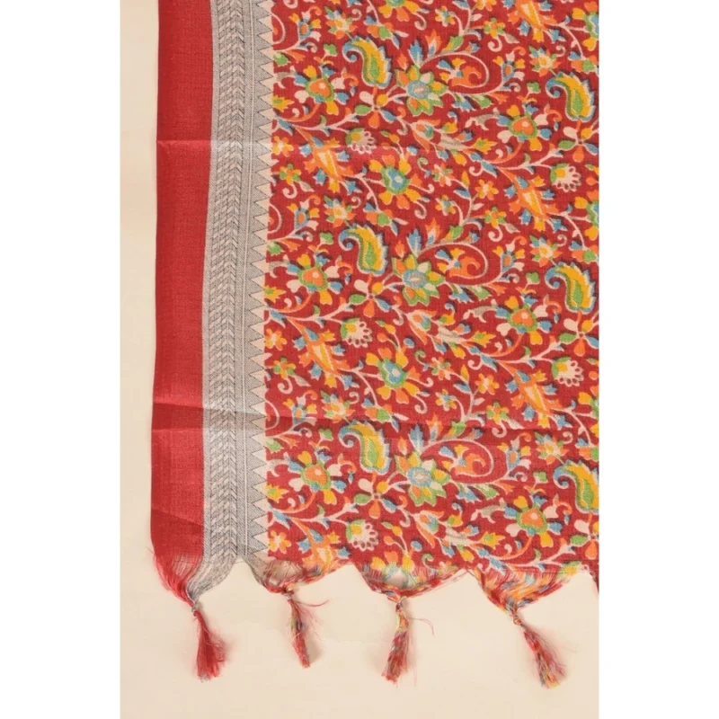 Alternative view of Generic Women's Art Silk Printed Dupatta (Red, Length: 2.25 to 2.50 Mtr)
