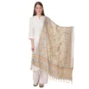 Women's Art Silk Printed Dupatta (White, Length:?2.25 to 2.50 Mtr)