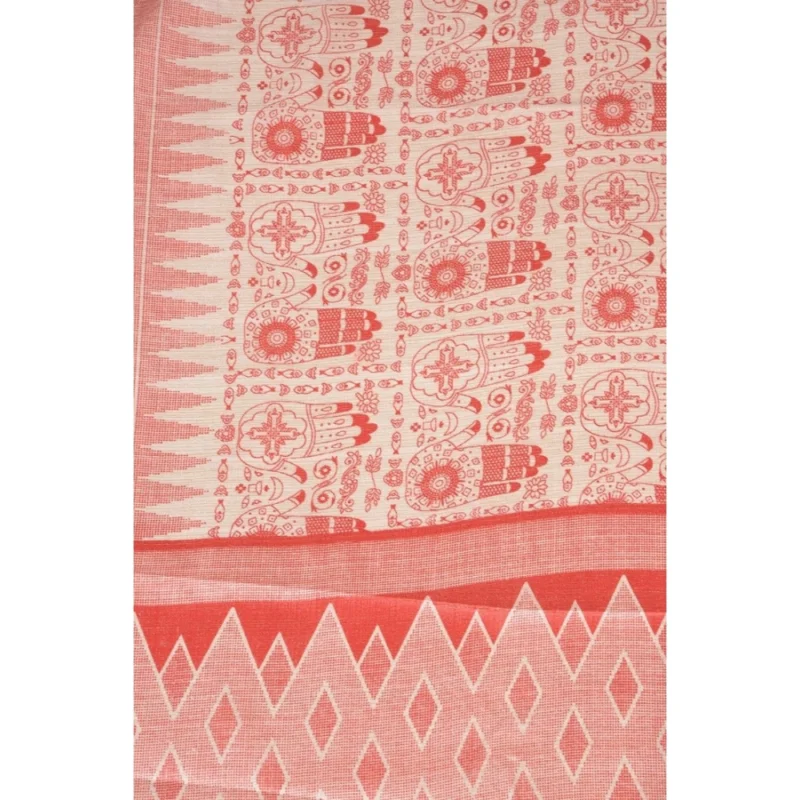 Alternative view of Generic Women's Art Silk Printed Dupatta (Orange, Length: 2.25 to 2.50 Mtr)