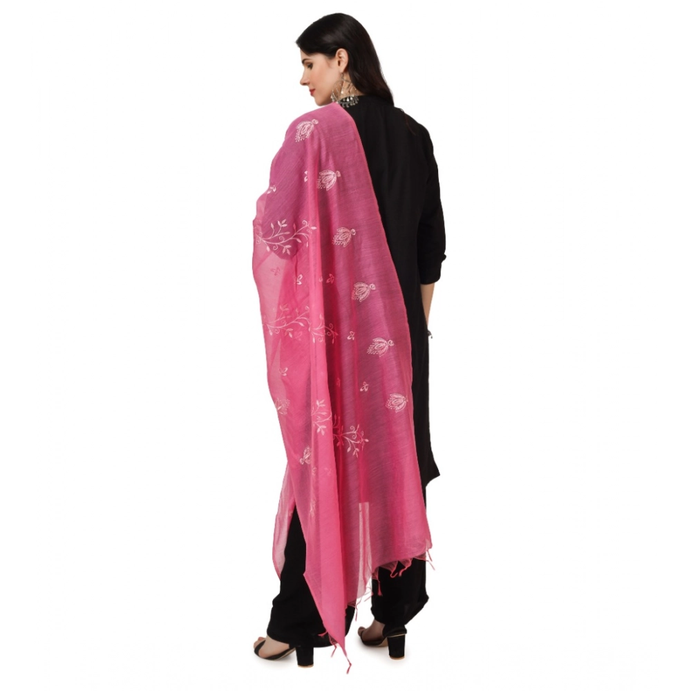 Women's Cotton Embroidered Dupatta (Pink, Length:?2.25 to 2.50 Mtr) - Image 3