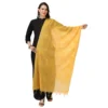 Generic Women's Cotton Embroidered Dupatta (Yellow, Length: 2.25 to 2.50 Mtr)