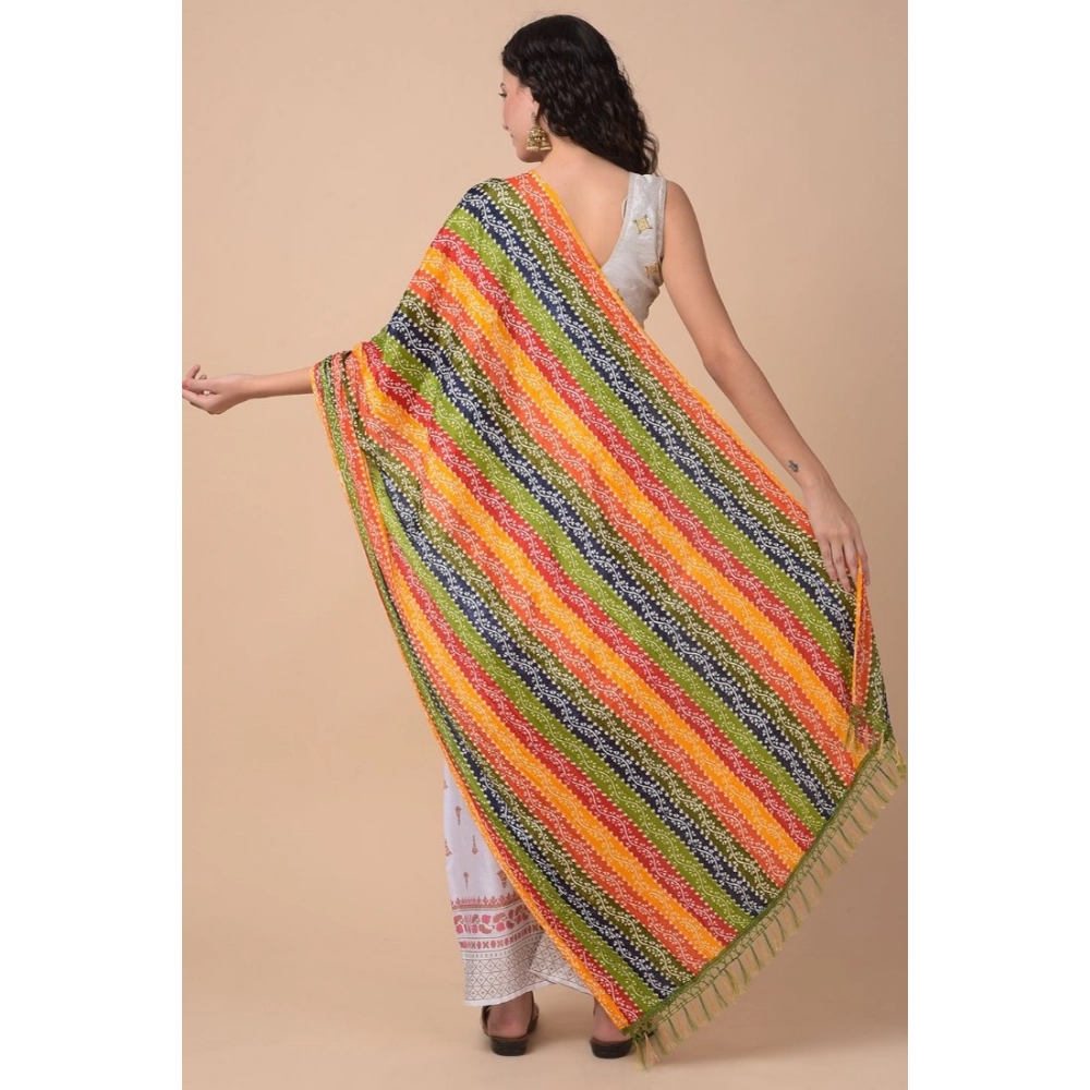 Generic Women's Chanderi Printed Dupatta (Multicolor, Length: 2.25 to 2.50 Mtr) - Image 5