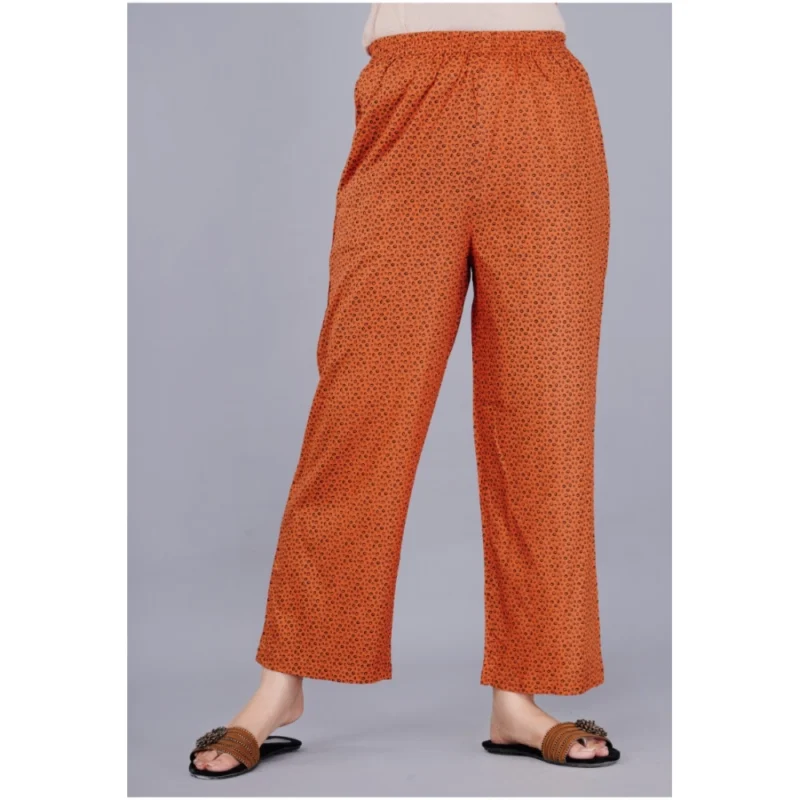 Alternative view of Women's Casual Half Sleeve Printed Viscose Rayon Shirt With Pyjama Pant Night Suit Set (Brown)