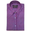 Generic Men's Cotton Lycra Full Sleeve Checked Casual Shirt (Pink)