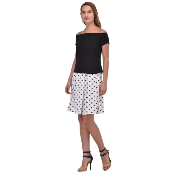Generic Women's Cotton Blend Solid Short Sleeves Dress (Black) - Image 5