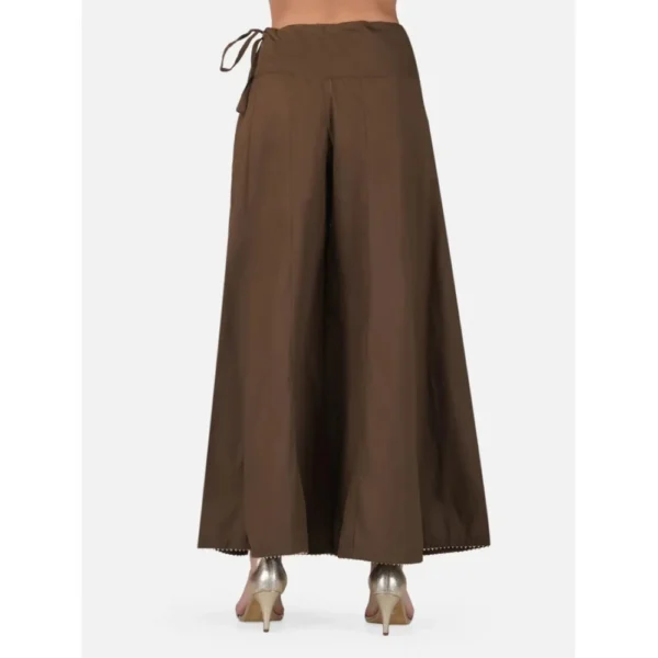 Generic Women's Casual Cotton Solid Palazzo (Brown) - Image 3