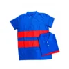 Generic Men's Casual Short Sleeves Cotton Polo Neck T-shirt (Blue)