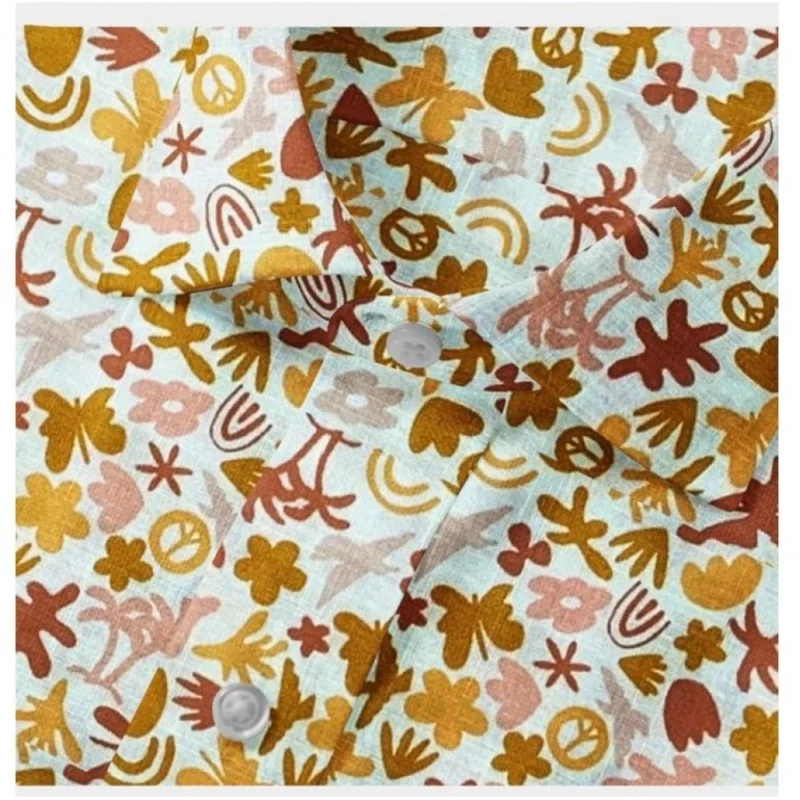 Alternative view of Men's Cotton Blended Printed Full Sleeve Shirt (Multicolor)