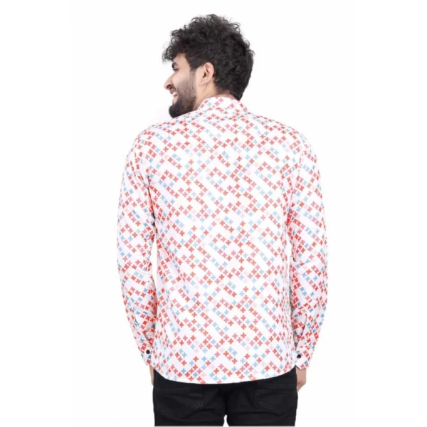 Generic Men's Cotton Blended Printed Full Sleeve Shortkurta (Multicolor) - Image 6