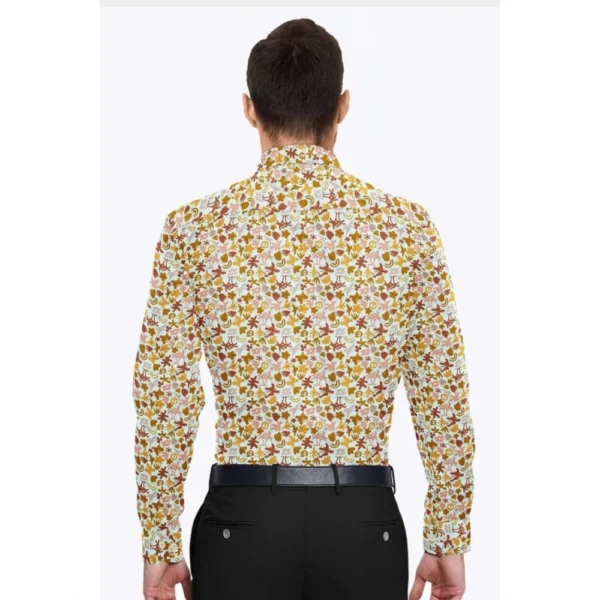 Generic Men's Cotton Blended Printed Full Sleeve Shirt (Multicolor) - Image 6