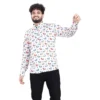 Generic Men's Cotton Blended Printed Full Sleeve Shortkurta (Multicolor)
