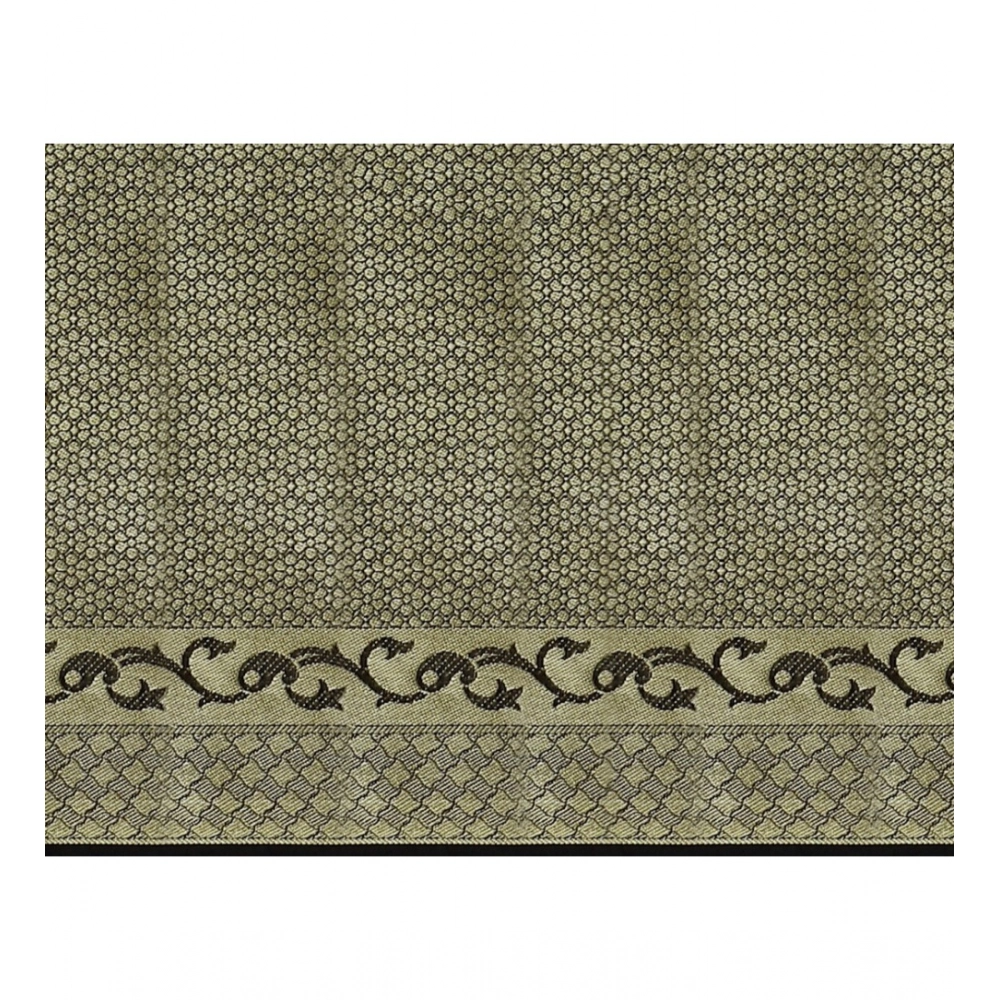 Women's Jacquard Woven Saree With Unstitched Blouse 5.5Mtr (Red) - Image 2