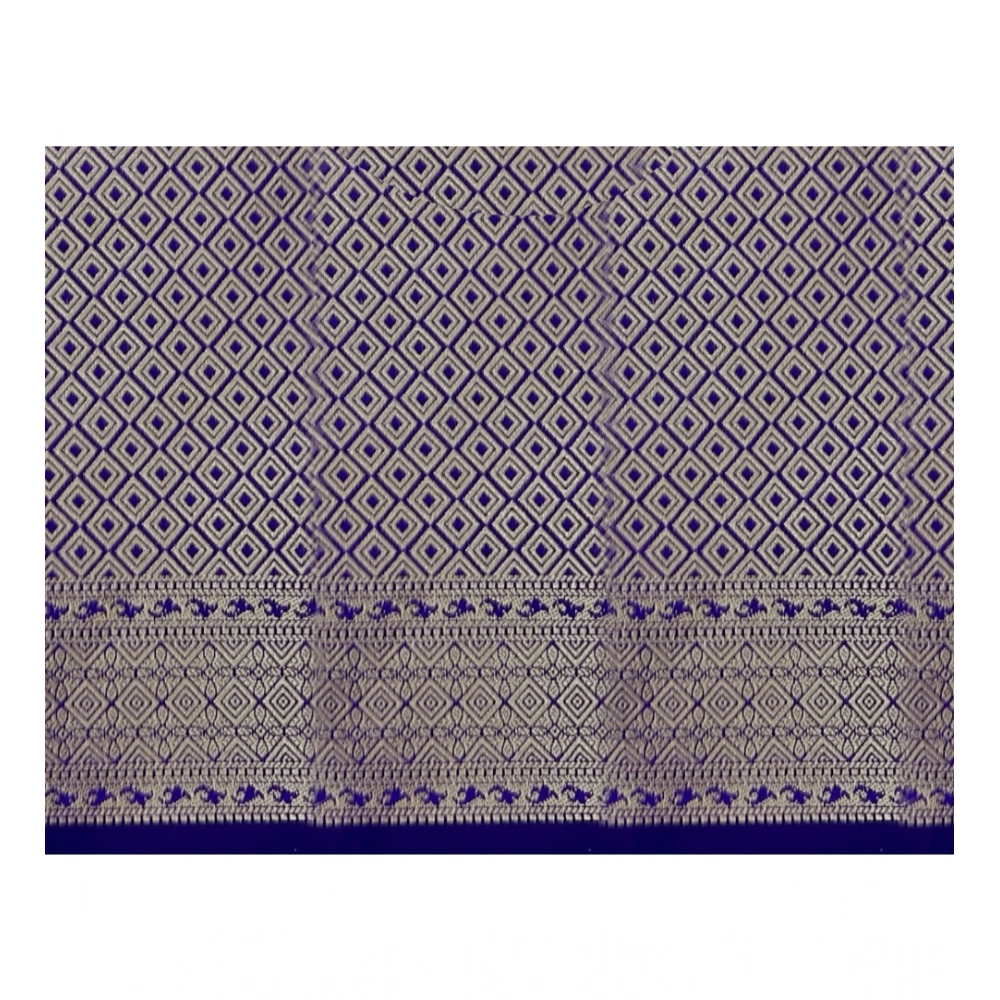 Women's Jacquard Woven Saree With Unstitched Blouse 5.5Mtr (Pink) - Image 2