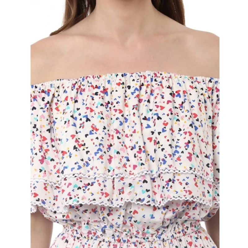 Alternative view of Women's Rayon Floral Half Sleeve Above Knee Dress (Multicolor)