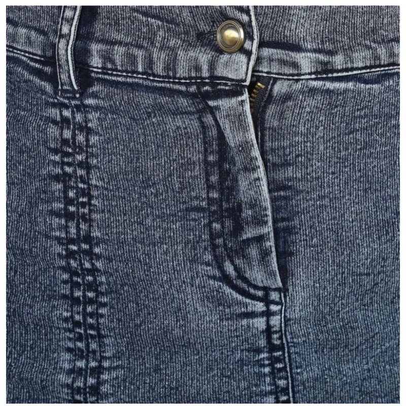 Alternative view of Women's Denim Tie Up Buttoned Skirt (Blue)