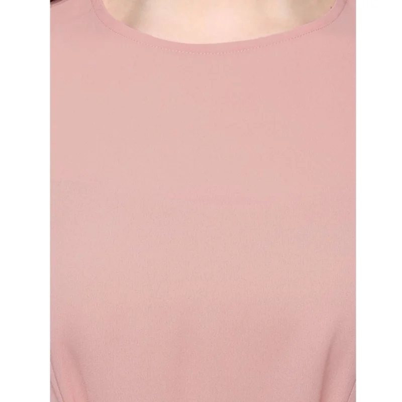Alternative view of Women's Polyester Solid Long Sleeves Regular Top (Pink)