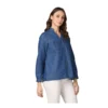 Generic Women's Denim Solid Long Sleeves Top (Blue)