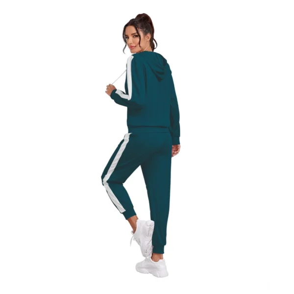 Women's Knitting stretchable Solid Hooded Neck Full Sleeve Track Suit (Morpich) - Image 5