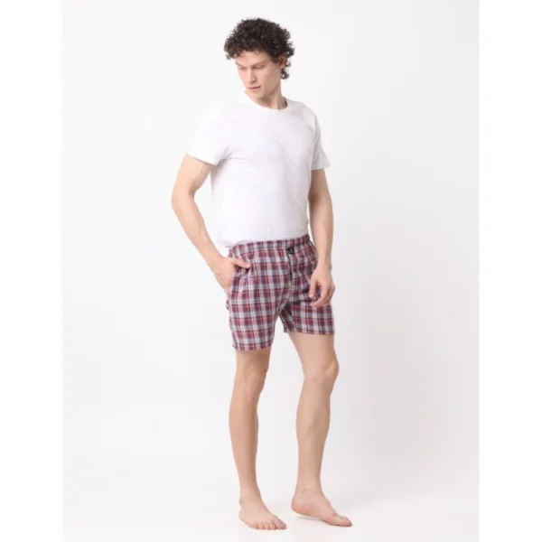 Generic Pack_of_2 Men's Polycotton Checked Boxer Shorts (Multicolor) - Image 3