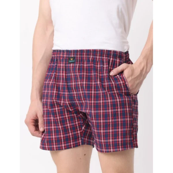 Generic Pack_of_2 Men's Polycotton Checked Boxer Shorts (Multicolor) - Image 2