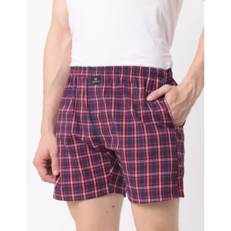 Alternative view of Generic Pack_of_2 Men's Polycotton Checked Boxer Shorts (Multicolor)