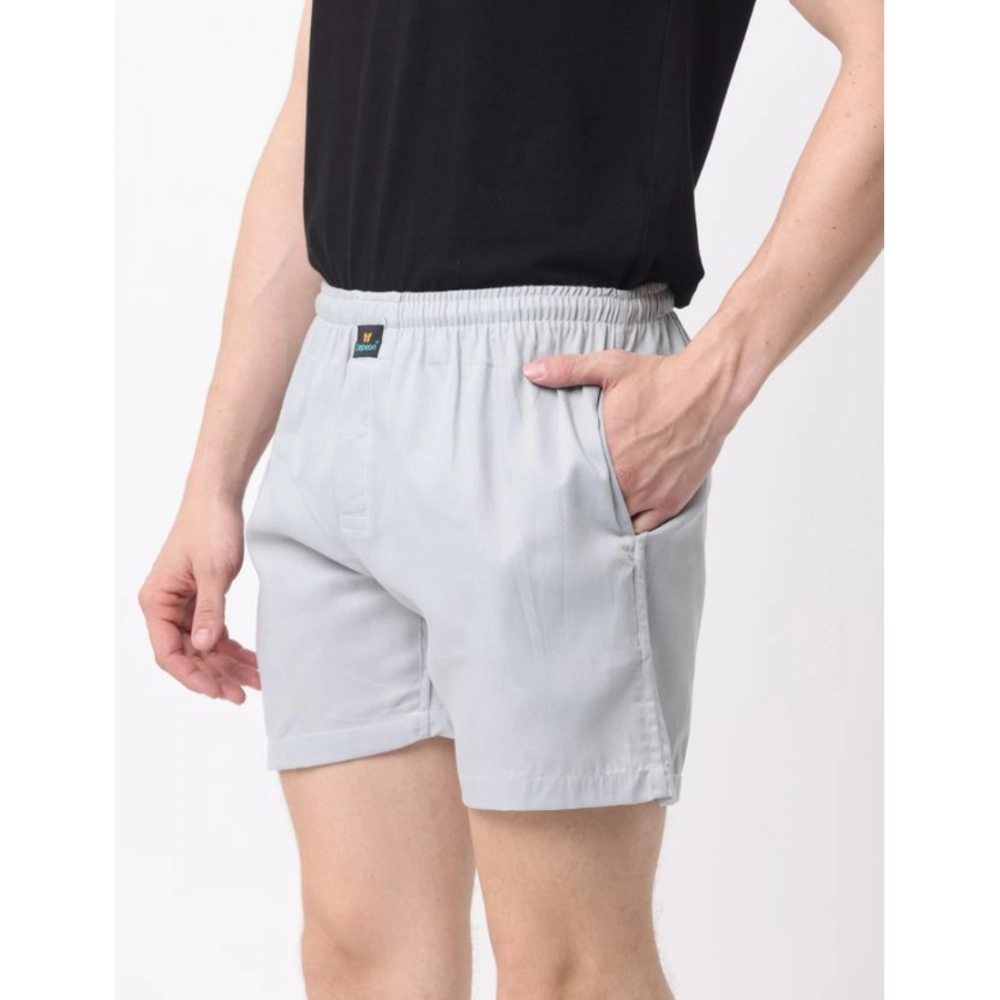 Generic Pack_of_2 Men's Polycotton Solid Boxer Shorts (Multicolor) - Image 4