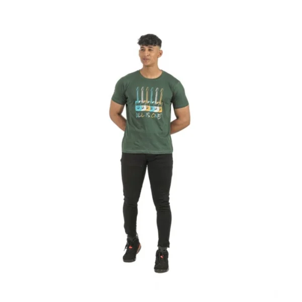 Generic Pack of 2 Men's Casual Cotton Printed Short Sleeve Tshirts (Multicolor) - Image 2