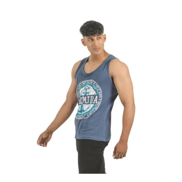 Generic Pack of 2 Men's Casual Cotton Printed Sleeveless Sleeve Tshirts (Multicolor) - Image 5