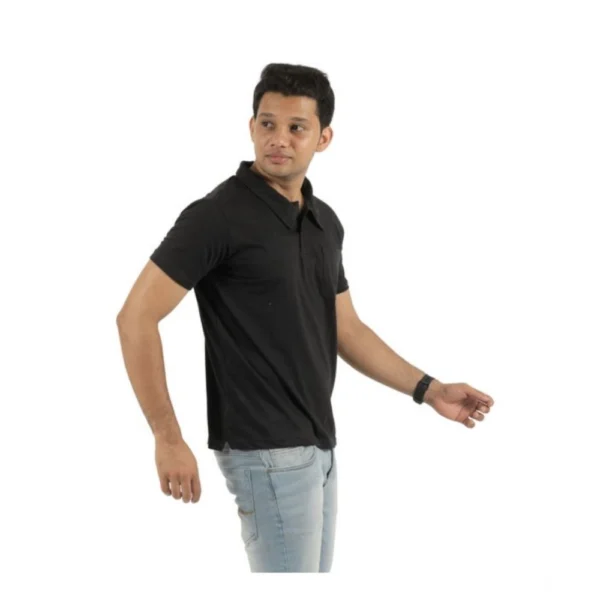 Generic Pack of 2 Men's Casual Cotton Solid Short Sleeve Tshirts (Multicolor) - Image 4