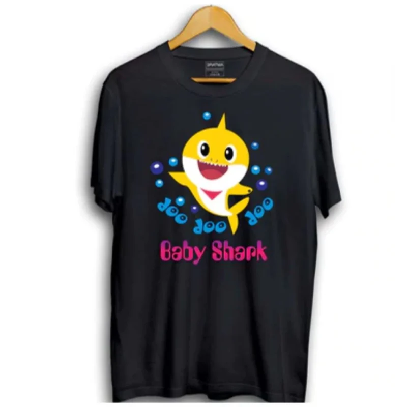 Alternative view of Generic Boys Cotton Baby Shark Half Sleeve TShirt (Black)