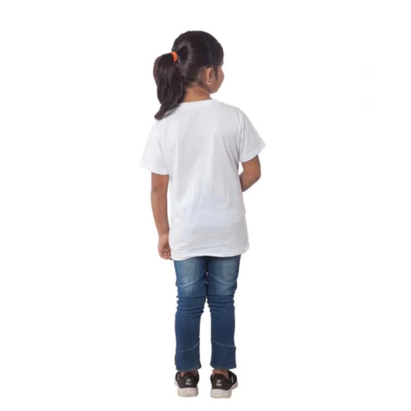 Generic Girls Cotton Drama Queen Half Sleeve TShirt (White) - Image 2