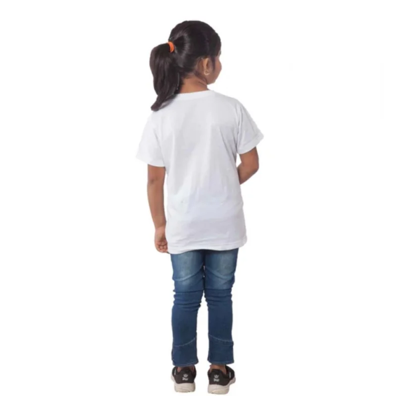 Alternative view of Generic Girls Cotton Bubo Half Sleeve TShirt (White)