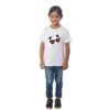 Generic Girls Cotton Panda Glass Half Sleeve TShirt (White)