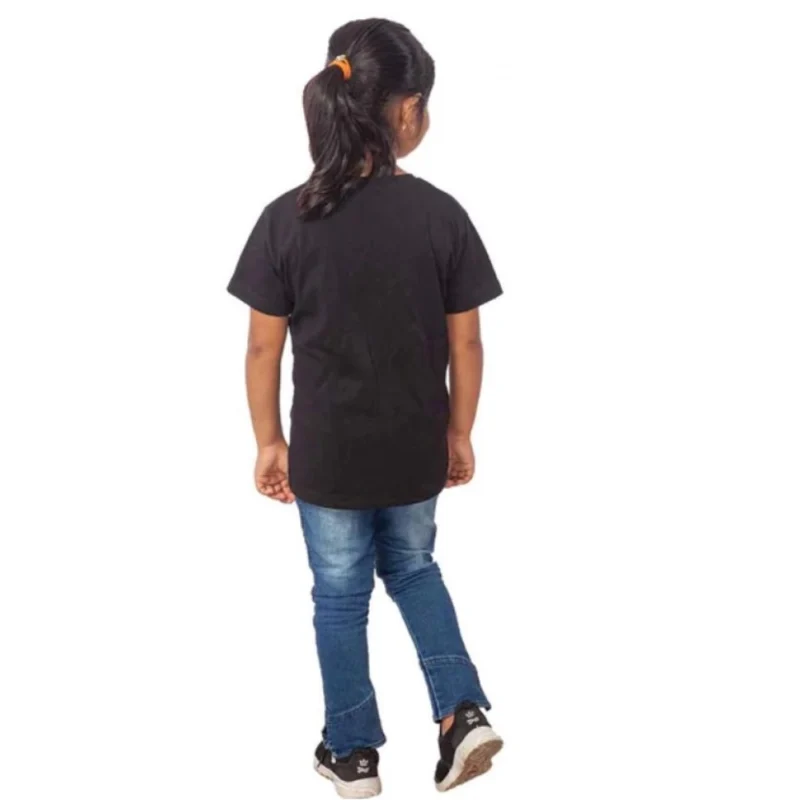 Alternative view of Generic Girls Cotton Drama Queen Half Sleeve TShirt (Black)