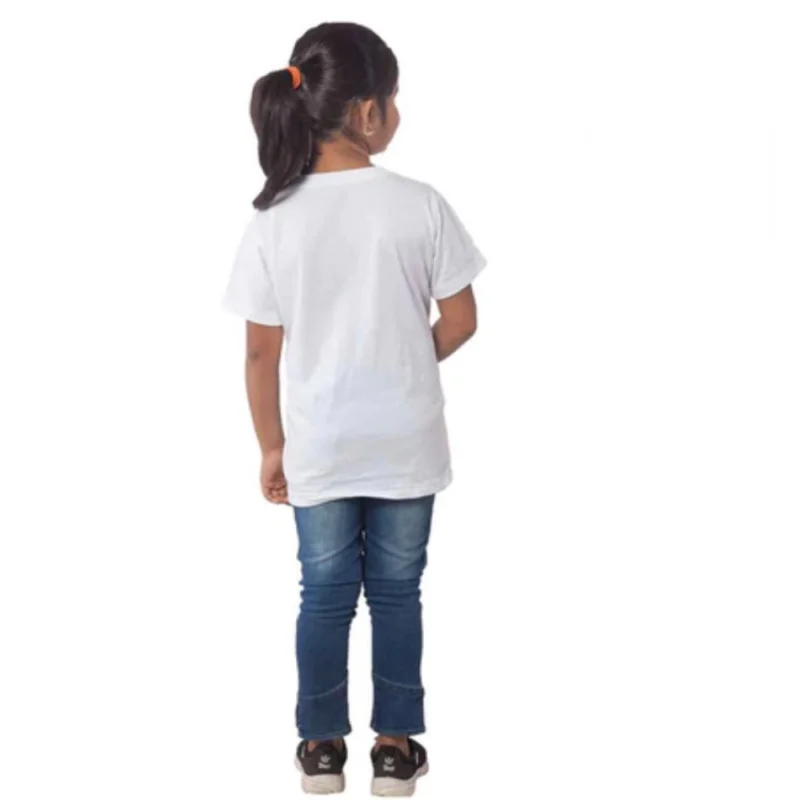Alternative view of Generic Girls Cotton Adelie Half Sleeve TShirt (White)