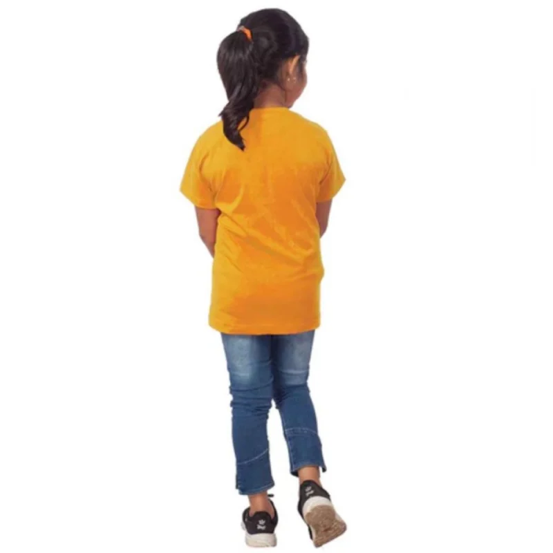 Alternative view of Generic Girls Cotton Adelie Half Sleeve TShirt (Mustard)