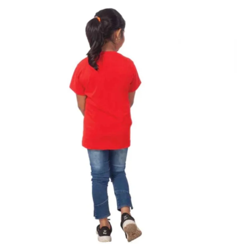 Alternative view of Generic Girls Cotton Cat Half Sleeve TShirt (Red)