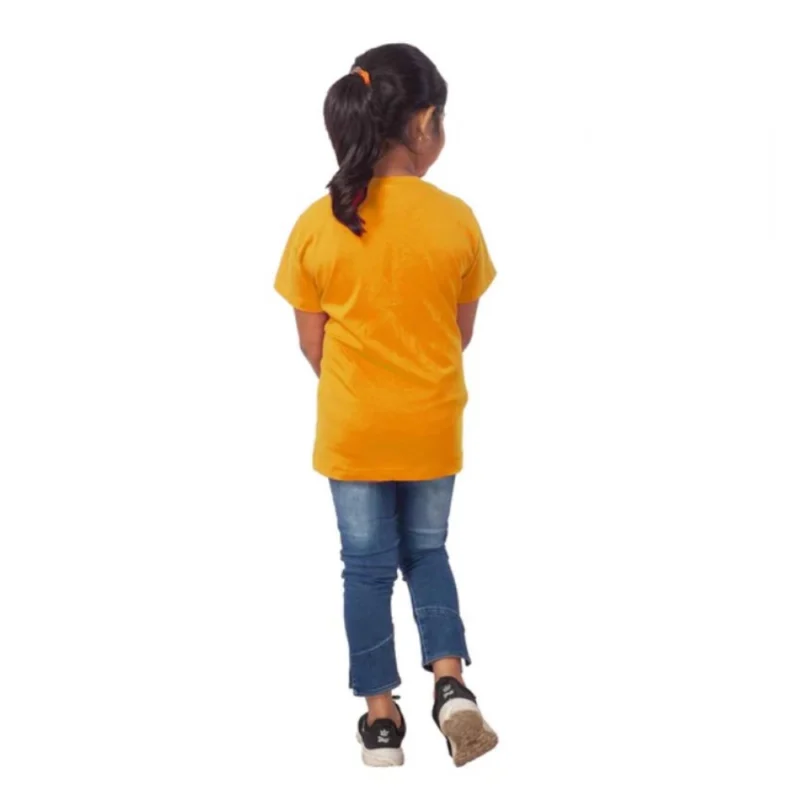 Alternative view of Generic Girls Cotton Panda Glass Half Sleeve TShirt (Mustard)